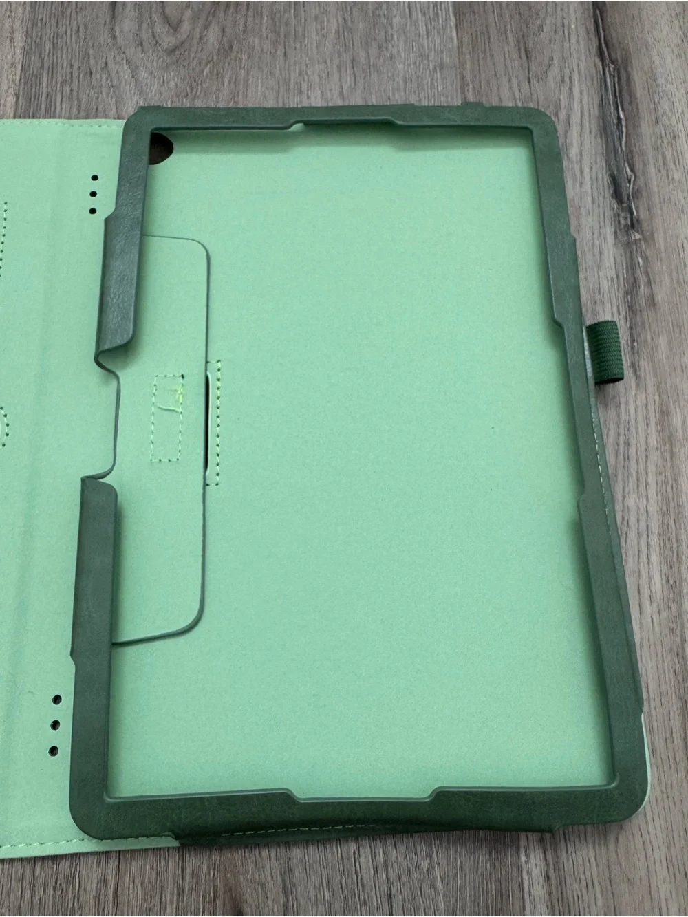 Universal 10” Tablet Folio Case Green Leather Stand Cover w/ Card Slots